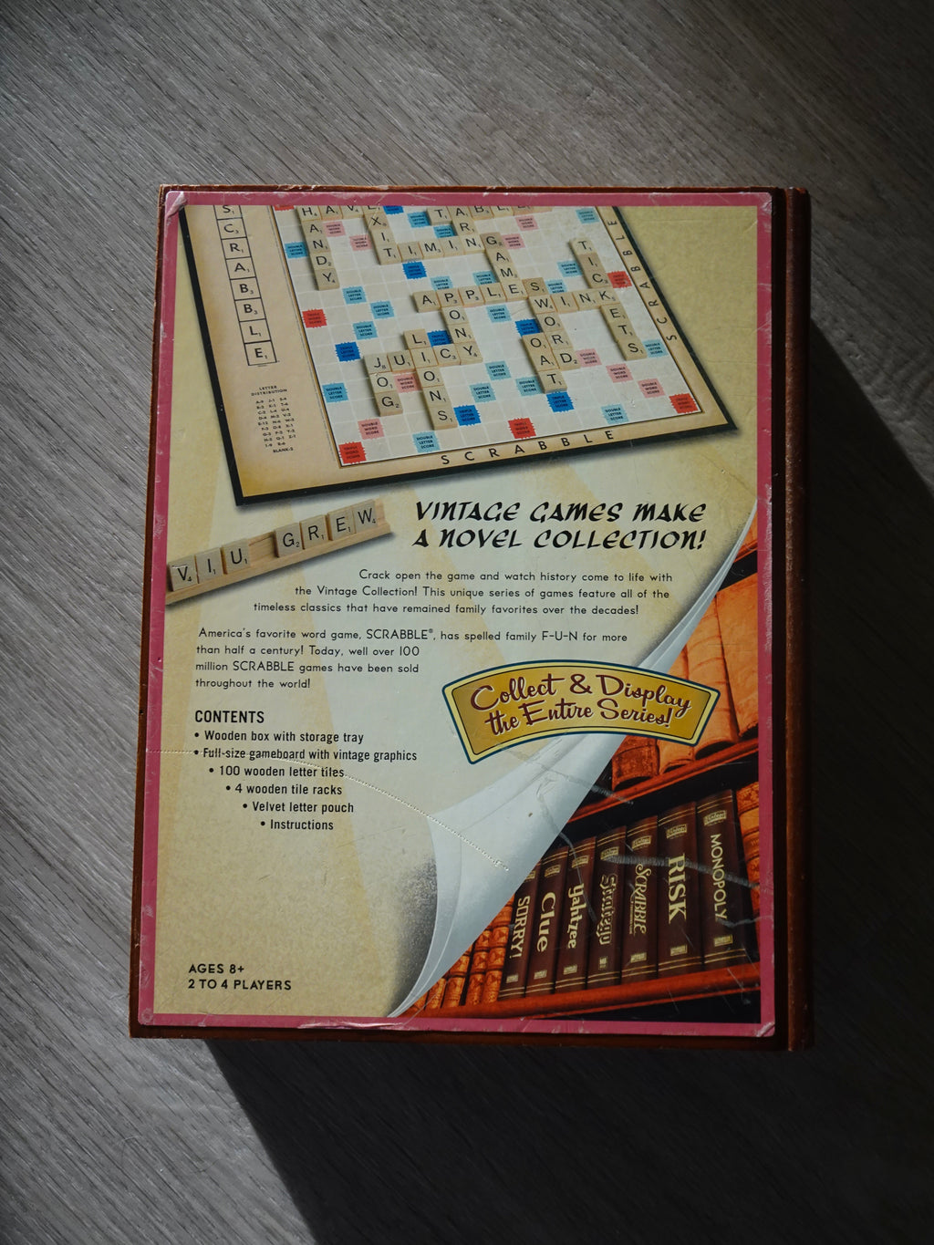 Scrabble 2005 Wooden Bookshelf Edition