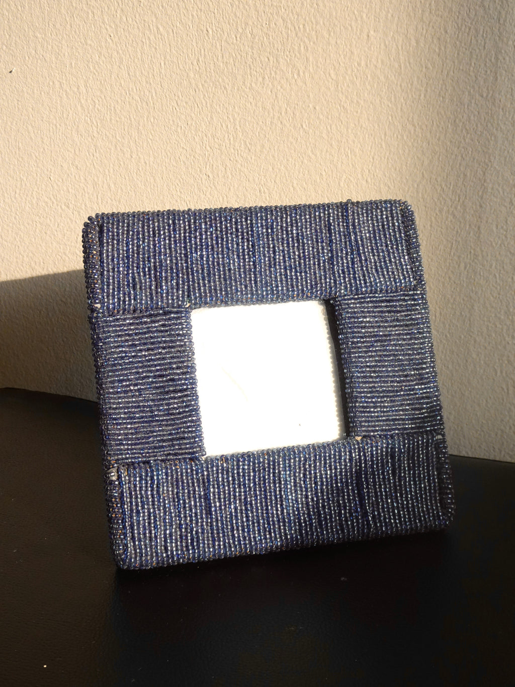 Navy Beaded Square Frame