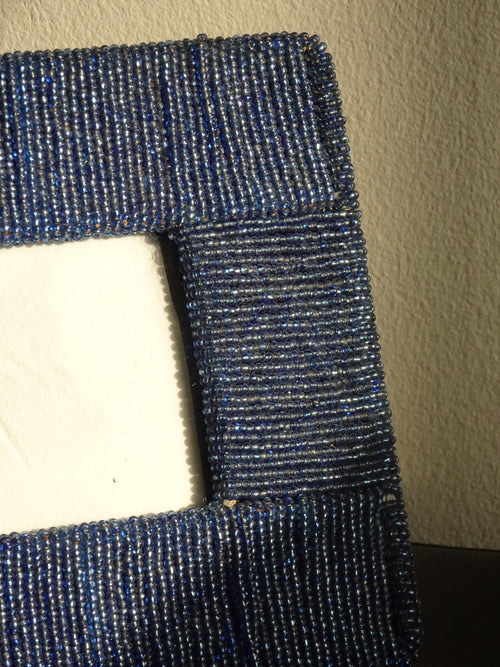 Navy Beaded Square Frame