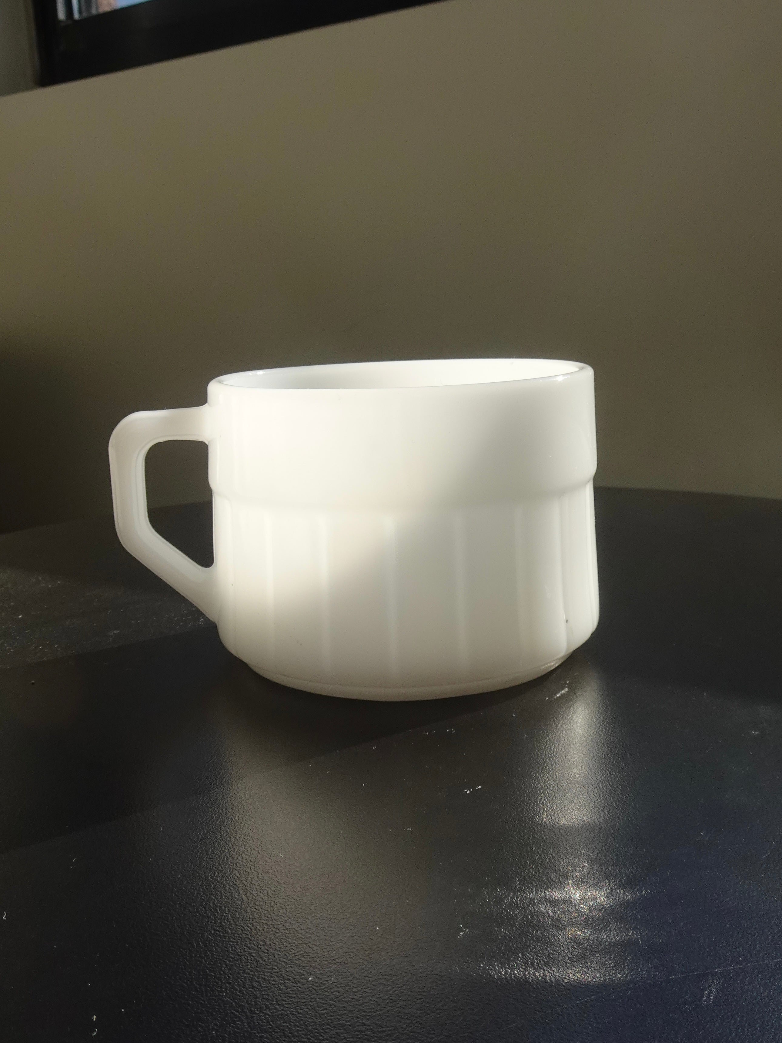 Vintage White Stacking Mugs