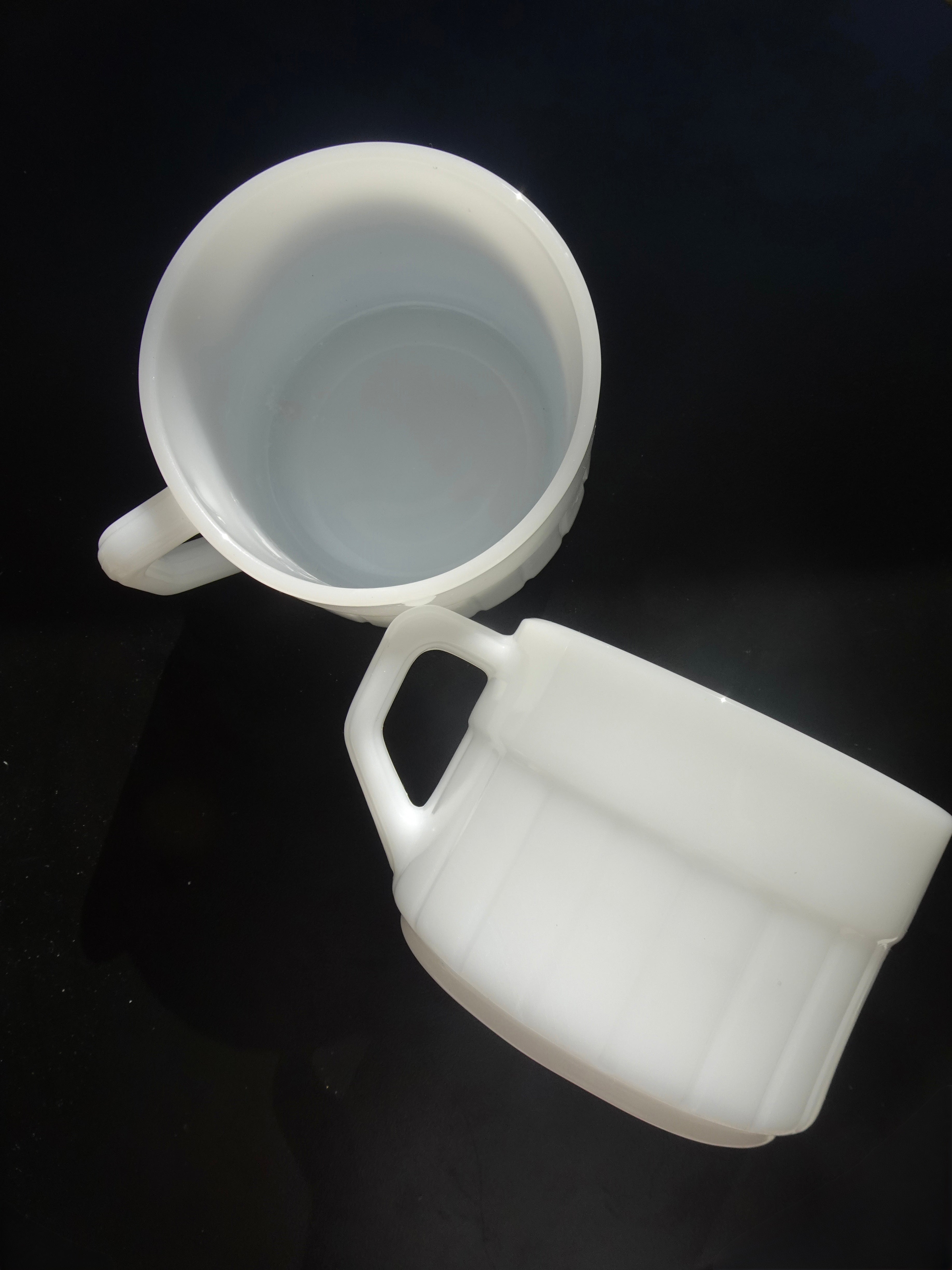 Vintage White Stacking Mugs